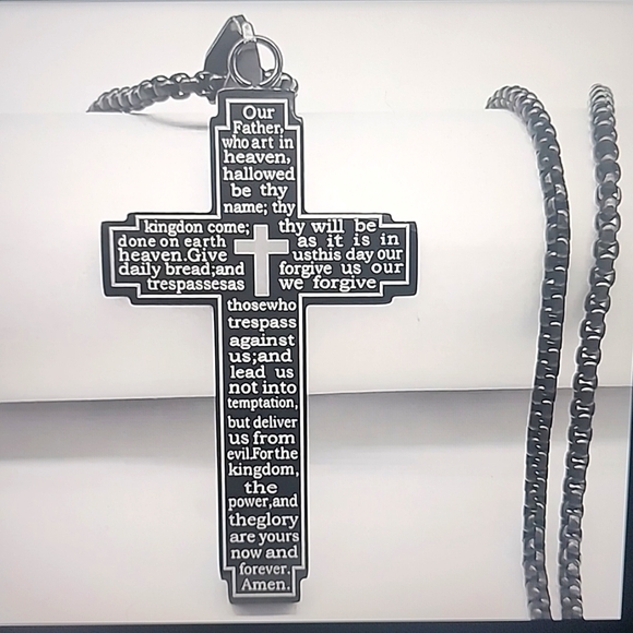 Fashion Jewelry Other - Stainless steel Lords Prayer Necklace